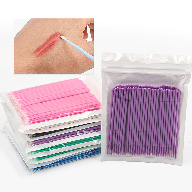 Eyelash Extension Jakarta - 100PCS/Bag Bamboo Eyelash Extension Cleaning Swabs