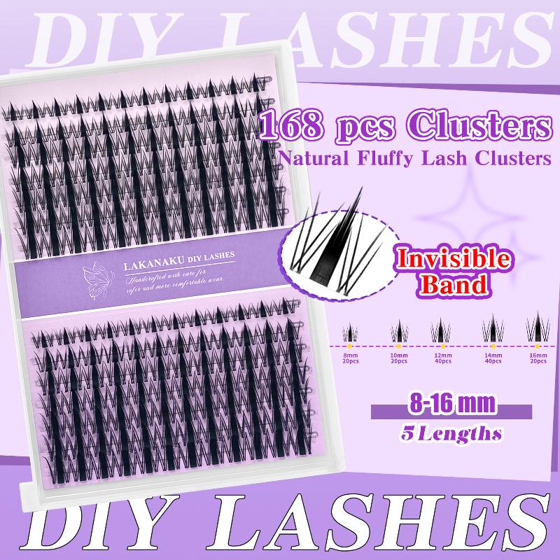 Lashes Eyelash Extension - Natural Eyelashes Lashes Cluster Individual Fluffy
