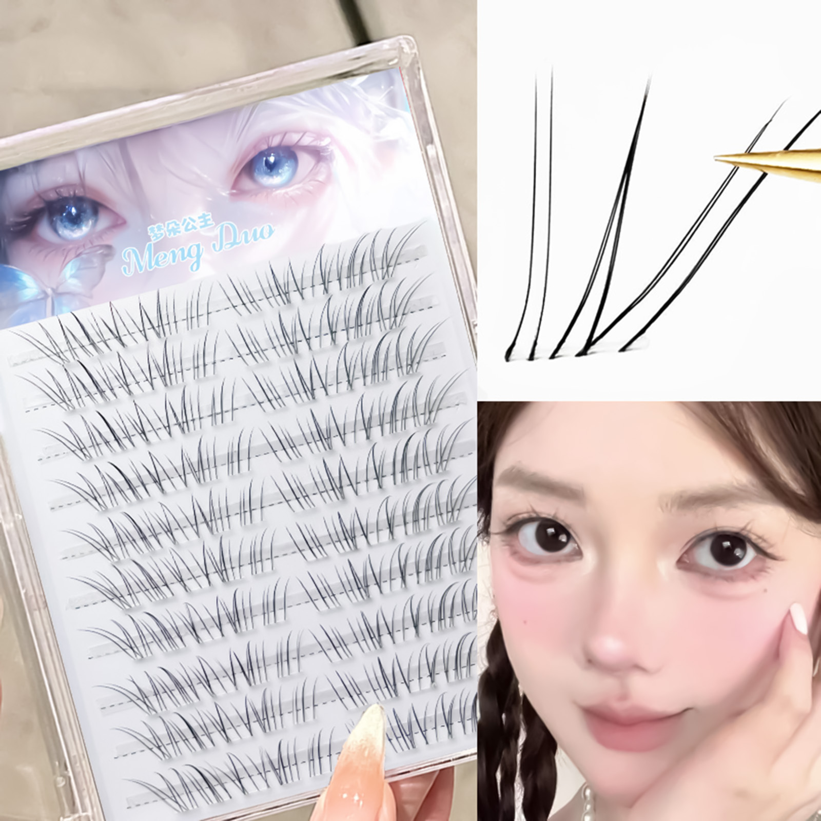 Korean Style False Eyelashes B - Eyelash Extension Volume Styles recension och pris
