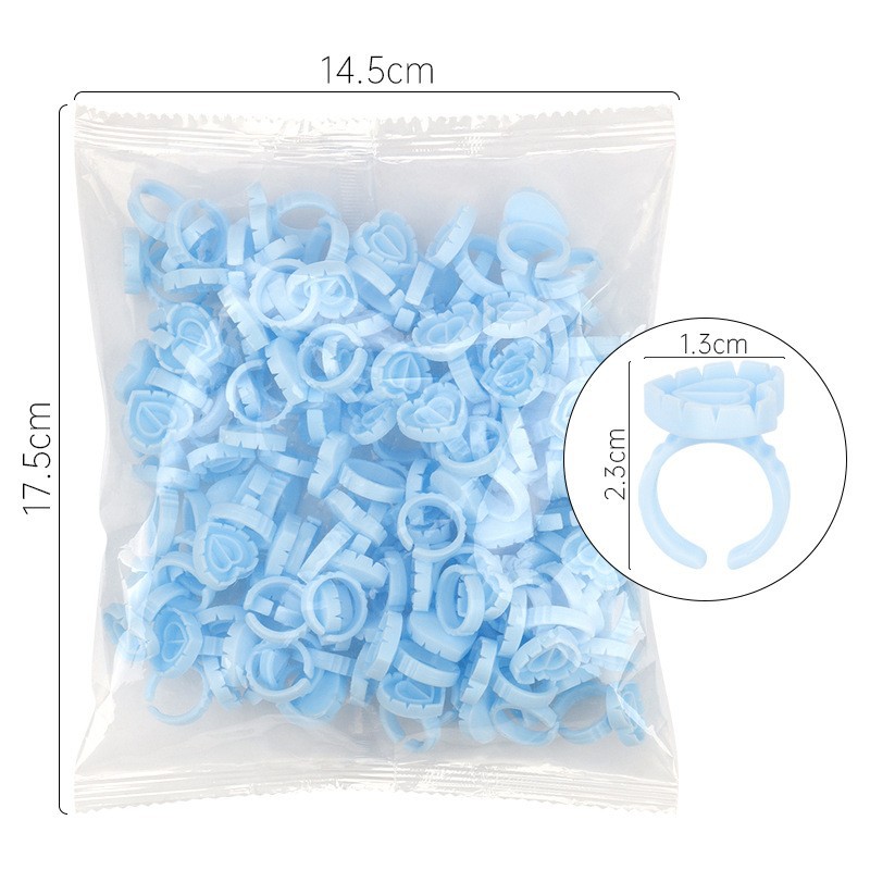 100Pcs Disposable Glue Ring Ho - Eyelash Extension Jakarta recension och pris