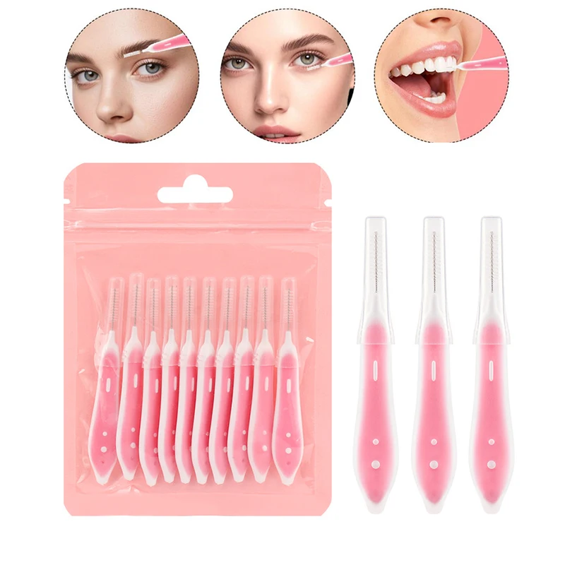 10 Pcs Eyebrow Brushes Mini Br - Lashes Eyelash Extension recension och pris