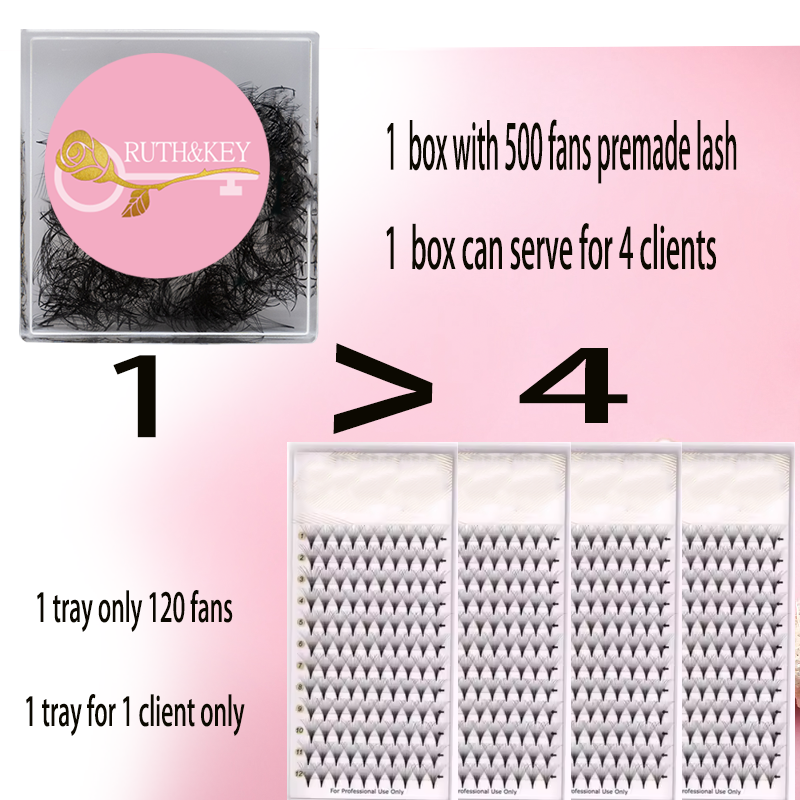 Premade Volume Fans 14D Loose  - Eyelash Extension Volume Styles recension och pris