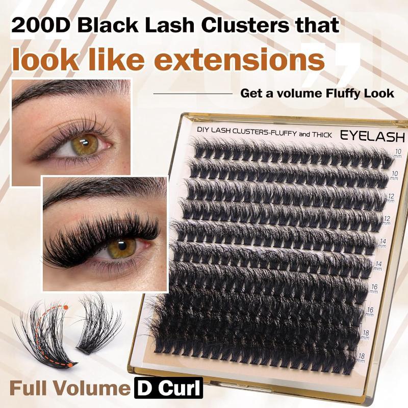 New Fluffy Thick Lash Clusters - Lashes Eyelash Extension recension och pris