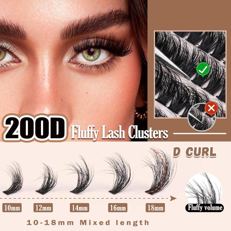 New Fluffy Thick Lash Clusters - Lashes Eyelash Extension recension och pris