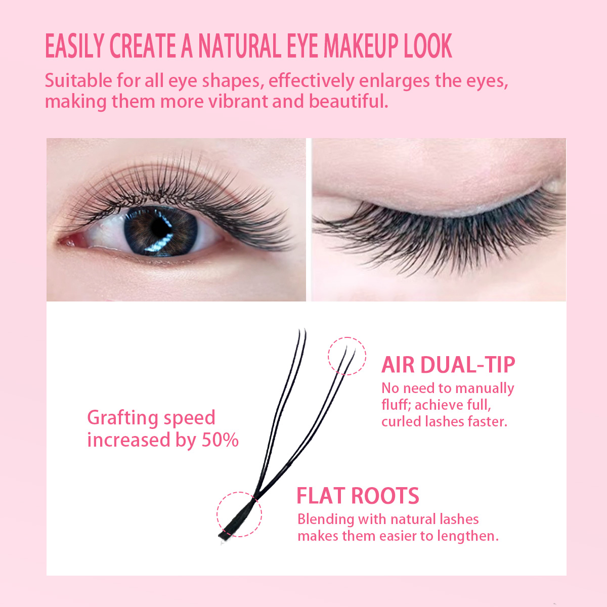 Q&DYHDHZP U-shaped YY Mink Fau - Eyelash Extension Volume Styles recension och pris