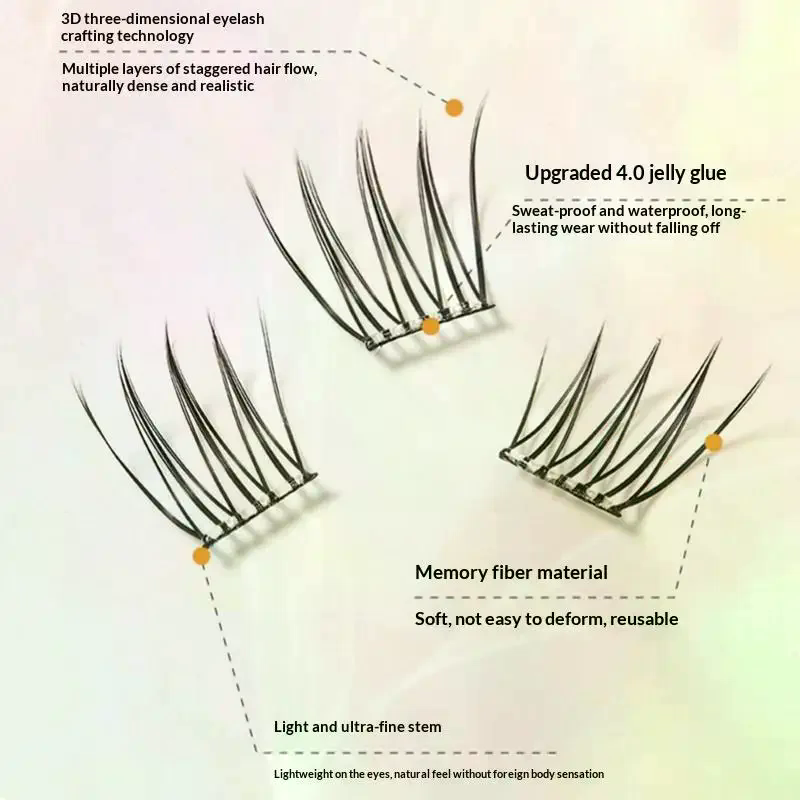 7 Rows Self-Adhesive Eyelashes - Lashes Eyelash Extension recension och pris