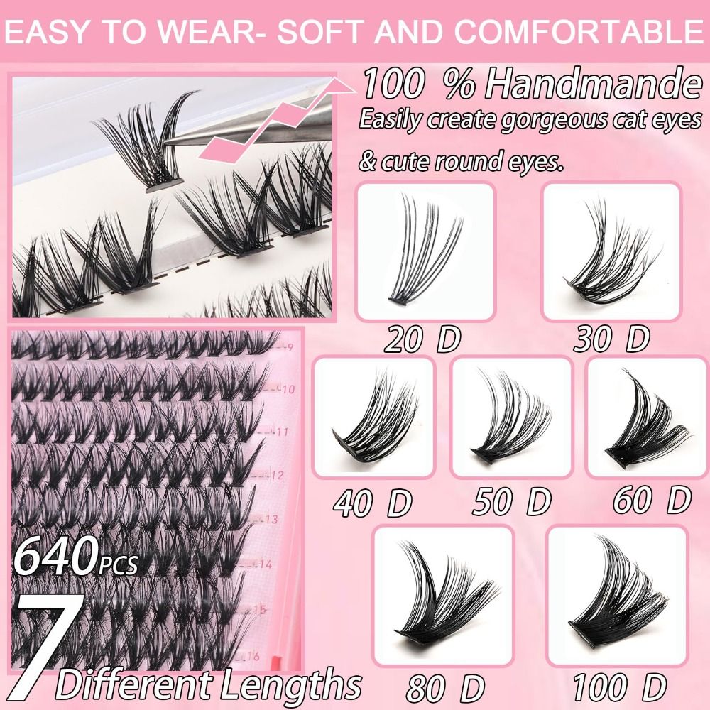 Natural Look False Eyelashes 3 - Eyelash Extension Volume Styles recension och pris